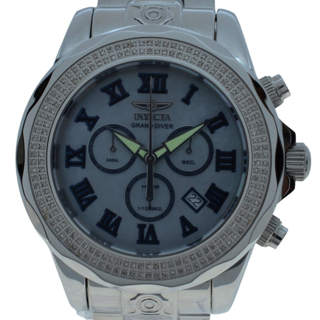 Mens 47mm Invicta Pro Diver Grand Diver Mop Diamond Bezel Le Watch Ref 16257